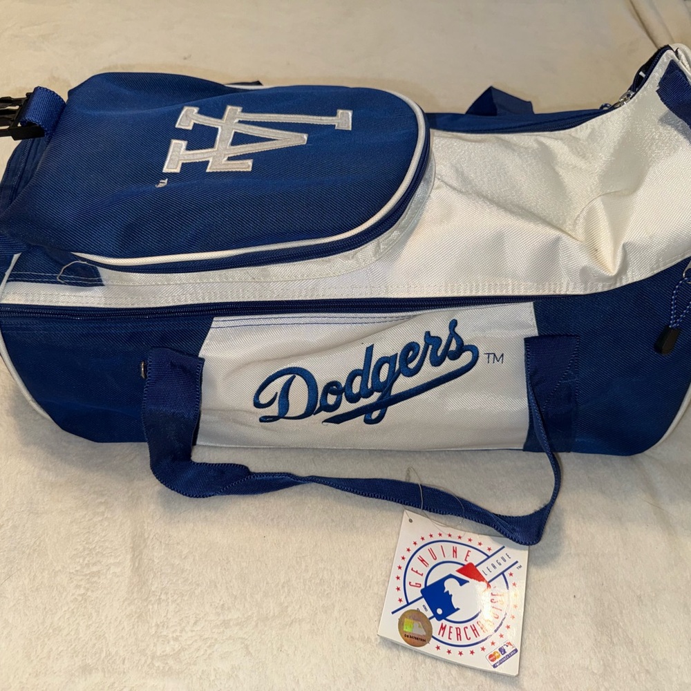 Los Angeles Dodgers Blue & White Duffel Bag Vintage